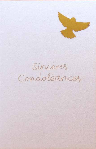 [GIR-82CDDESCV4] CARTES DOUBLES DESSINS SINCERES CONDOLEANCES