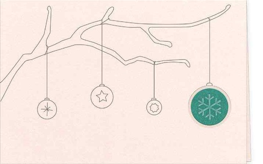 [GIR-82CDDESN3] CARTES DOUBLES DESSINS NOEL BOULES