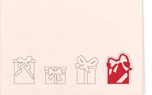 [GIR-82CDDESN4] CARTES DOUBLES DESSINS NOEL CADEAUX