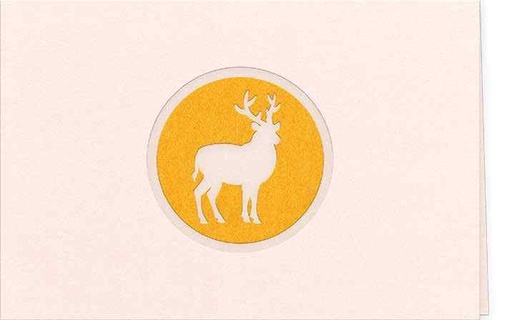 [GIR-82CDDESN5] CARTES DOUBLES DESSINS NOEL CERF