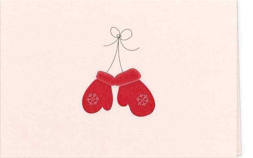 [GIR-82CDDESN8] CARTES DOUBLES DESSINS NOEL GANTS