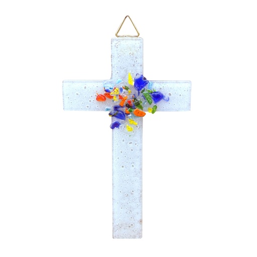 [GIR-82CV 8] CROIX GRANIGLIA ARLEQUIN VENISE 13*8CM
