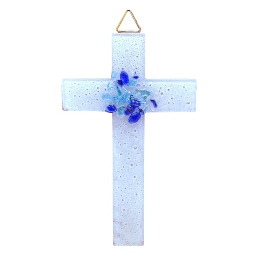 [GIR-82CV 9] CROIX GRANIGLIA BLEU VENISE 13*8CM