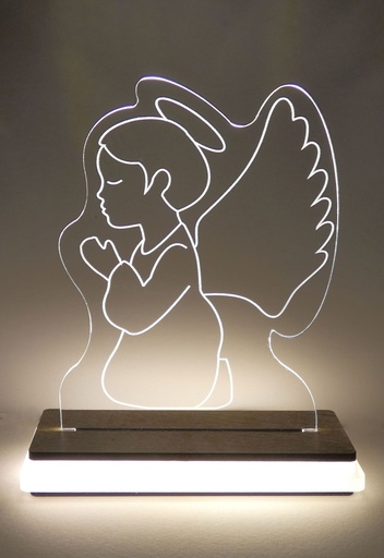 [GIR-82DCL 3] LAMPE PLEXIGLASS ANGE 14 CM
