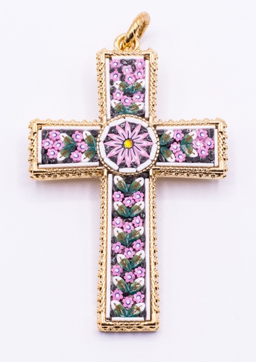 [GIR-82MOC9] MOSAIQUE BIZANTINE CROIX 7,5 CM