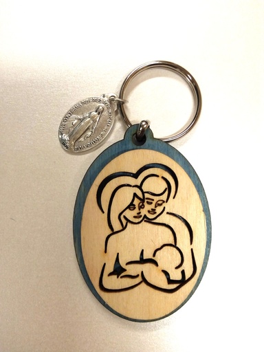 [GIR-82PC6] PORTE CLE BLEU STE FAMILLE