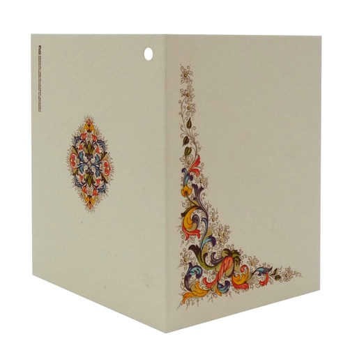 [GIR-82RO FZN 005] ETIQUETTE PAPIER FLORENTIN ARLEQUIN 5,5*7,5 CM