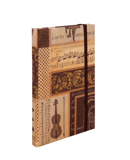 [GIR-82RO NBE 114] CAHIER RIGIDE AVEC ELASTIQUE 10,5*15 CM