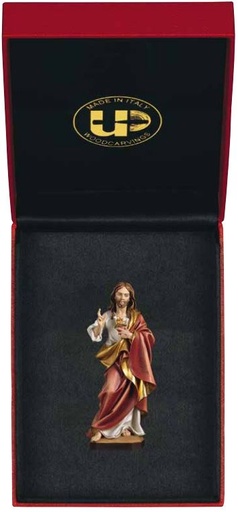 [GIR-82SB2] Statuette bois Sacré coeur de Jésus 7cm