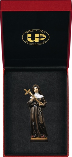[GIR-82SB4] Statuette bois Sainte Rita de Cascia 8cm