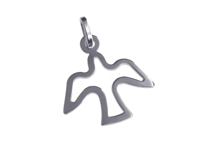 [HKZ-10DUIF] Anhänger Taube - Silber 925% (17x20mm)