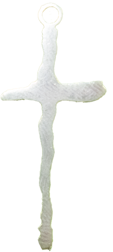 [HKZ-54CR01] Croix stylisée sans christ - Argent 925‰ (18x40mm)