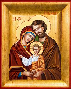 [IKO-09FAM1169] Ikoon H.Familie - geschilderd/boord - 15,5x19cm