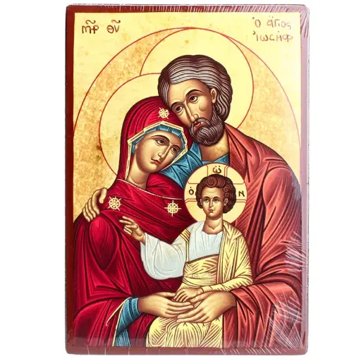 [IKO-13B3FAM] Icône lithographie/platte - Ste Famille (135x190mm)