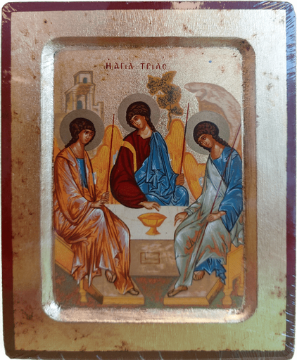[IKO-13D2TRI] Icoon seriegrafie/boord - H.Drievuldigheid Roublev (130x170mm)