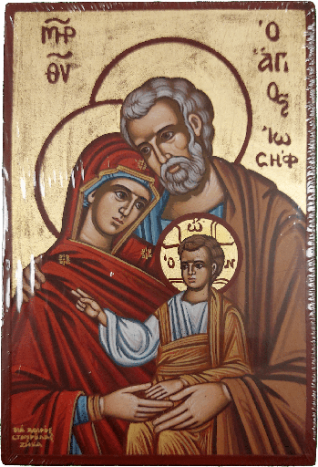 [IKO-13P1FAM] Ikoon handgeschilderd - H.Familie (130x190mm)