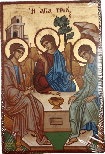 [IKO-13P1TRI] Ikoon handgeschilderd - H.Drievuldigheid Roublev (130x190mm)