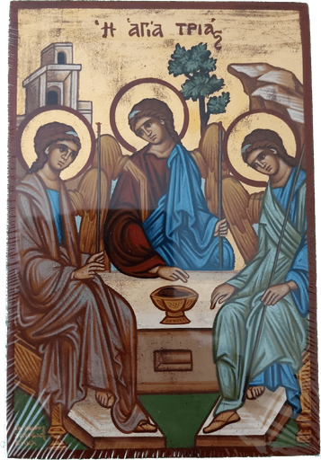 [IKO-13P2TRI] H5/K - ICON Hand Painted (13x19) - Holy Trinity/Roublev