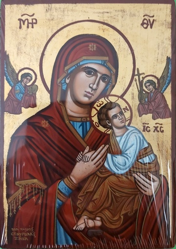[IKO-13P3ADB] H7/2OL - ICON Hand Painted (13x19) - Perpetual Help with ang