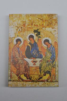 [IKO-31T2TRI] Ikoon geplakt - H.Drievuldigheid Roublev (105x145mm)