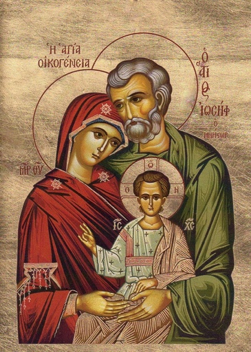 [IKO-35S1FAM] Zeefdrukikoon/slagmetaal - H.Familie - 6x9cm