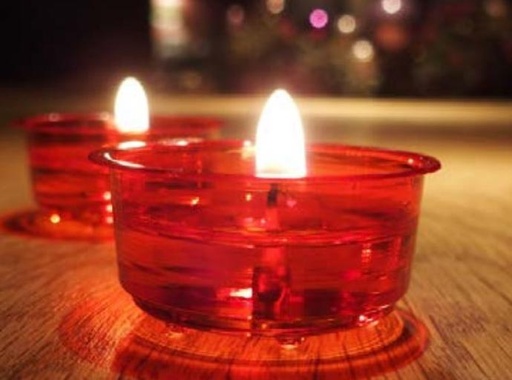 [KAA-33TPR4HPB] Tealights click & light 18pcs, transparent +/- 4h