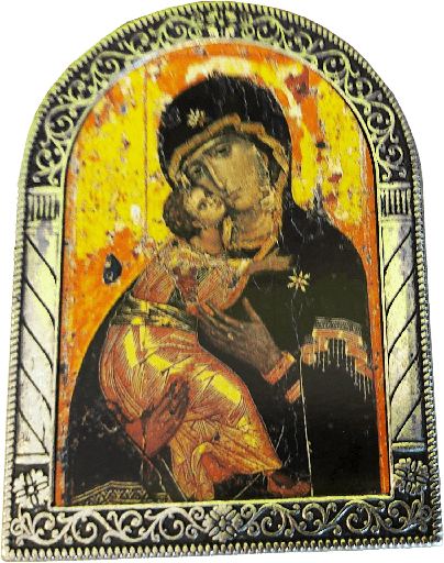 [KAD-35MT35GVLA] Cadre Notre-Dame de Vladimir - métal (90x65mm)