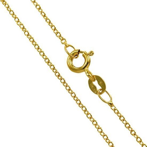 [KET-11PB4538] Ketting gourmet - messing/3µm verguld (38cm)