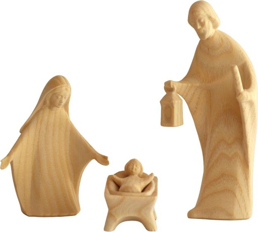 [KGR-07A01FAM12N] H. Familie/Aida groep - H 12cm - houtsnijwerk/natuur