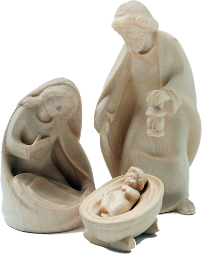 [KGR-07S01FAM09N] Ste Famille/Groupe Sonia -  H 9cm - bois sculpté/nature