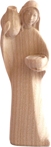 [KGR-07A01HDA12N] Herderin met kruik/Aida groep - houtsnij/natuur - 12cm