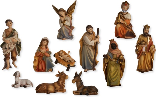 [KGR-47K182PB] Kerststalfiguren 13-delig Marcus - Groep 9cm 