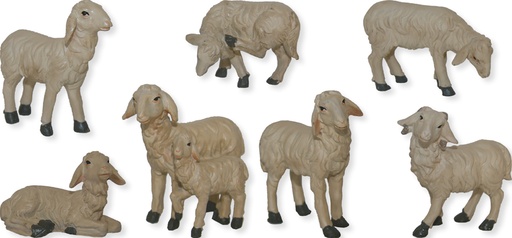 [KGR-47T089-9] Sheep (7 pieces) - Group 7-9cm /3,9cm