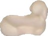 [KGR-57LAD09N] Agneau/design 'Ambiente' - bois sculpté/natur - H 9cm