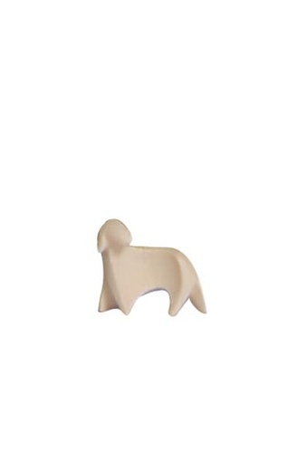 [KGR-57SLAD09N] Mouton regard gauche/design (fig 9cm) - bois sculpté/nature