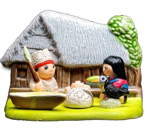 [KGR-85AMA] Kerstgroep "Amazone" - 7x9cm