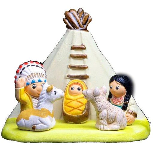 [KGR-85APA] Kerstgroep "Apache" - 7x9cm