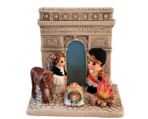 [KGR-85ARC] Crèche du monde - Paris/Arche du Triomphe - 7x9cm
