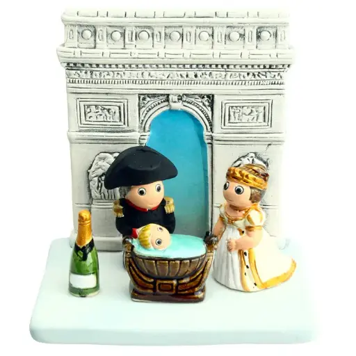 [KGR-85ARC] Crèche du monde - Paris/Arche du Triomphe - 7x9cm