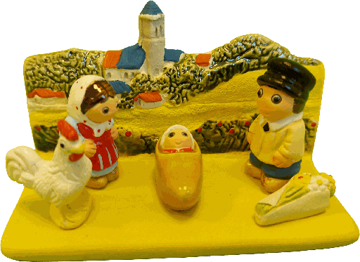 [KGR-85BEA] Kerstgroep "Frankrijk/Beauce" - 7x9cm