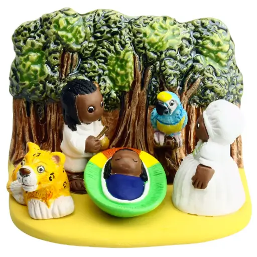 [KGR-85BRA] Crèche du monde 'Brésil' - 7x9cm
