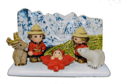 [KGR-85CAN] Kerstgroep "Canada" - 7x9cm