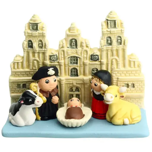[KGR-85COM] Crèche du monde 'Compostelle' - 7x9cm