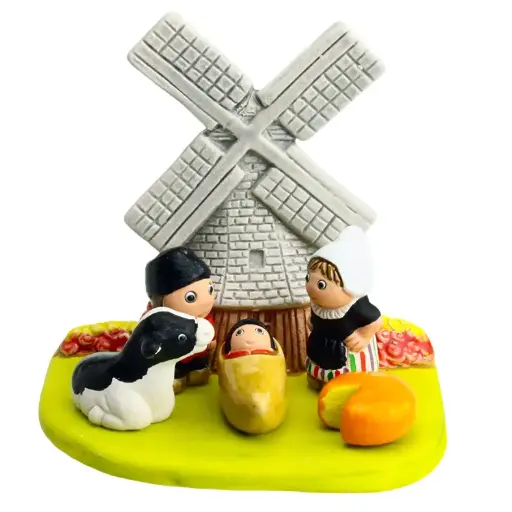 [KGR-85HOL] Crèche du monde 'Hollande' - 7x9cm