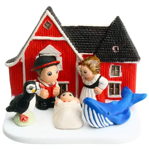 [KGR-85ISL] Crèche du monde 'Islande' - 7x9cm