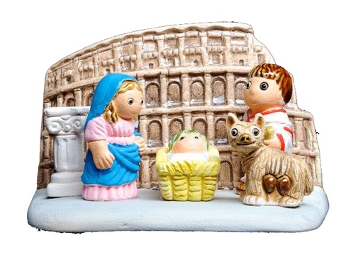 [KGR-85ITA] Kerstgroep "Italië/Rome" - 7x9cm