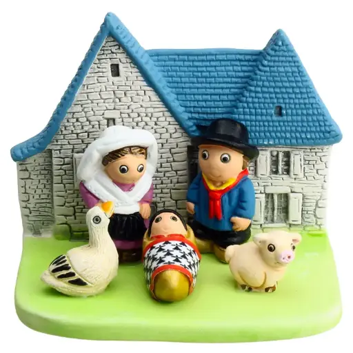 [KGR-85LIM] Kerstgroep "Frankrijk/Limousin" - 7x9cm