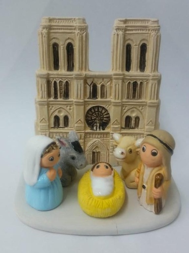 [KGR-85NDP] Kerstgroep "Notre Dame/Paris" - 7x9cm