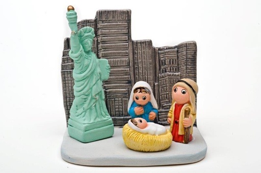 [KGR-85NEW] Kerstgroep "New York" - 7x9cm