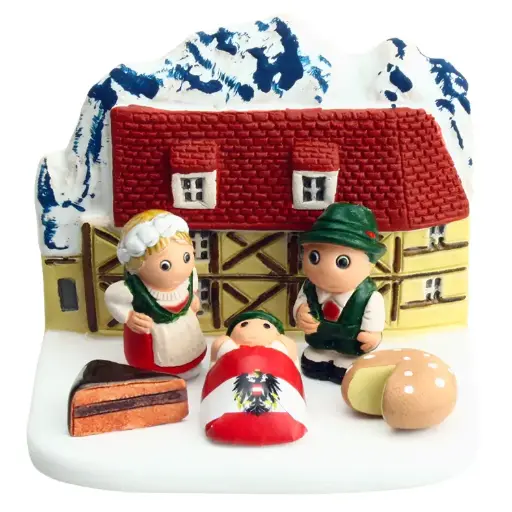 [KGR-85OOS] Kerstgroep "Oostenrijk" - 7x9cm